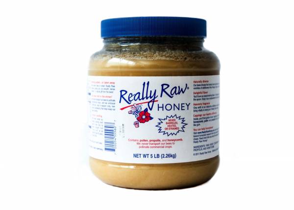 Grainy 5lb Really Raw Honey